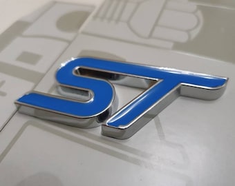 Blue ST Grille Badge Emblem For Ford Focus Fiesta ST