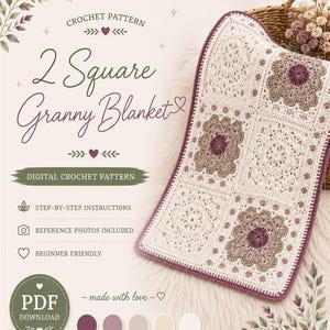 PATTERN |  Vintage Meadows Crochet Blanket Pattern | Downloadable Blanket Pattern | Heirloom Crochet Pattern