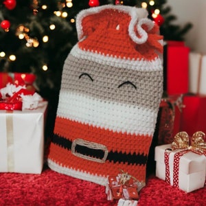 PATTERN |  Hot Water Bottle Cover | Santa Crochet Cover | Christmas Pattern | Crochet Christmas Pattern | No Sew Crochet | Beginner Crochet