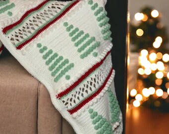MODELLO / Modello per coperta natalizia all'uncinetto / Natale all'uncinetto / Decorazioni natalizie all'uncinetto / Modello per coperta natalizia / Principiante