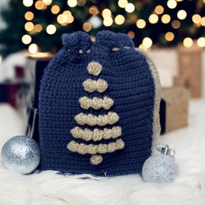 PATTERN |  Christmas Gift Bag Crochet Pattern | Christmas Pattern | Crochet Gift Ideas | Crochet Pattern for Christmas | Christmas Crochet