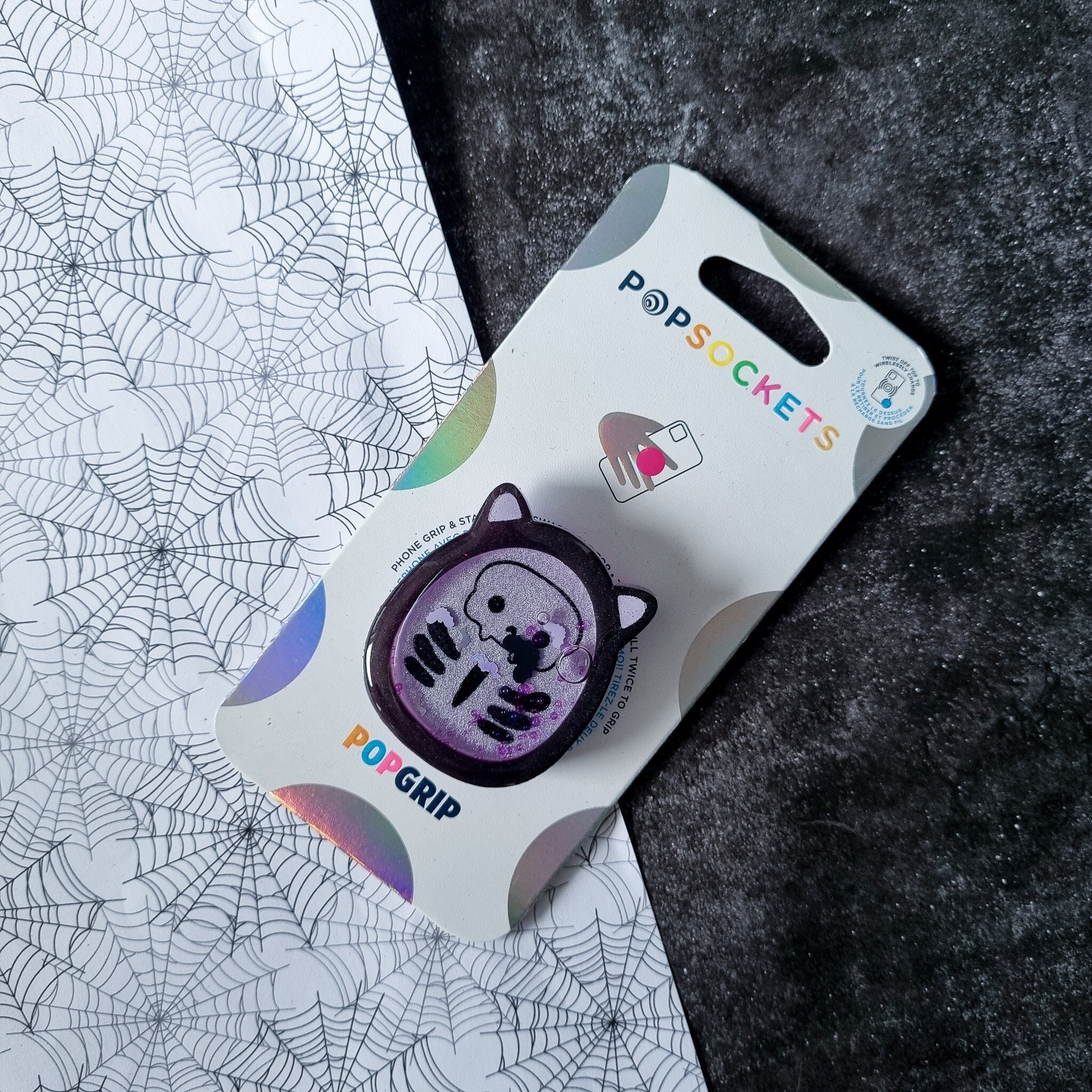 PopSockets Luxe Deco Purple Bling Pop Socket PopGrip Phone Holder Grip