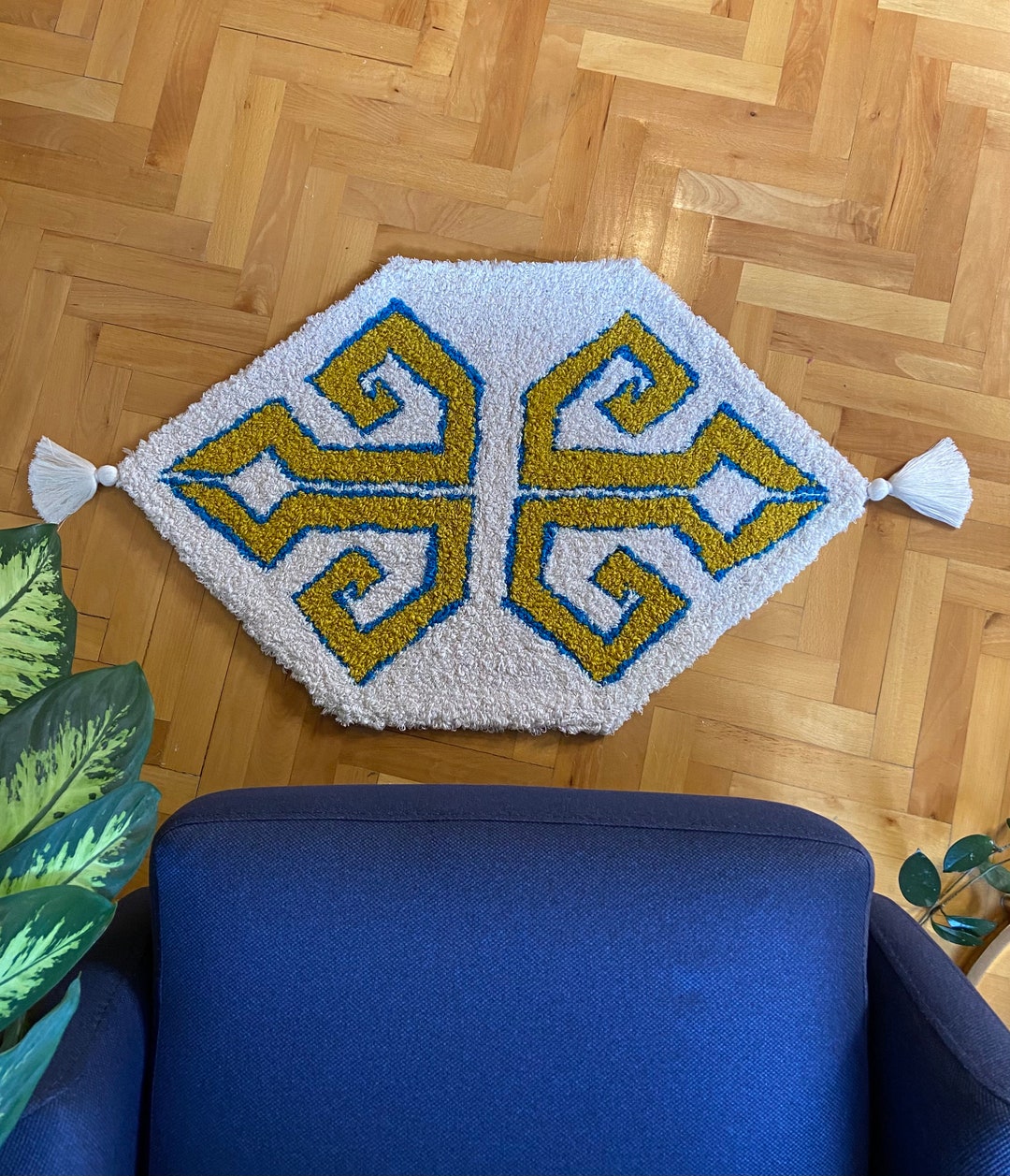 Anatolian Pattern (ram Horn) Tufted Rug, 55x110 Cm (21x43 Inç), Tufting ...