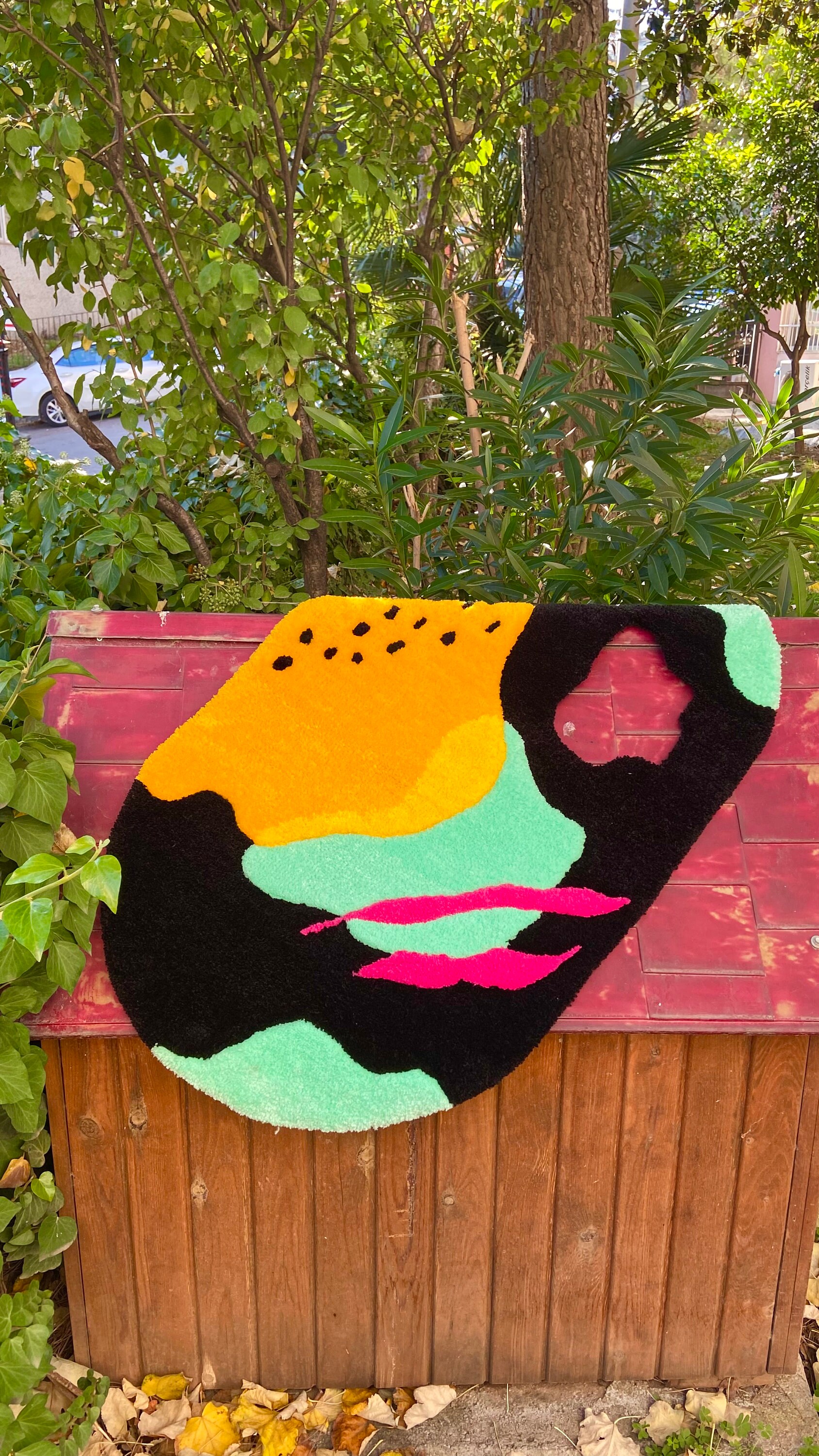 Colorful Abstract Tufted Rug, Tufting Rug, %100 Hand Tufted Rug, Tufted ...