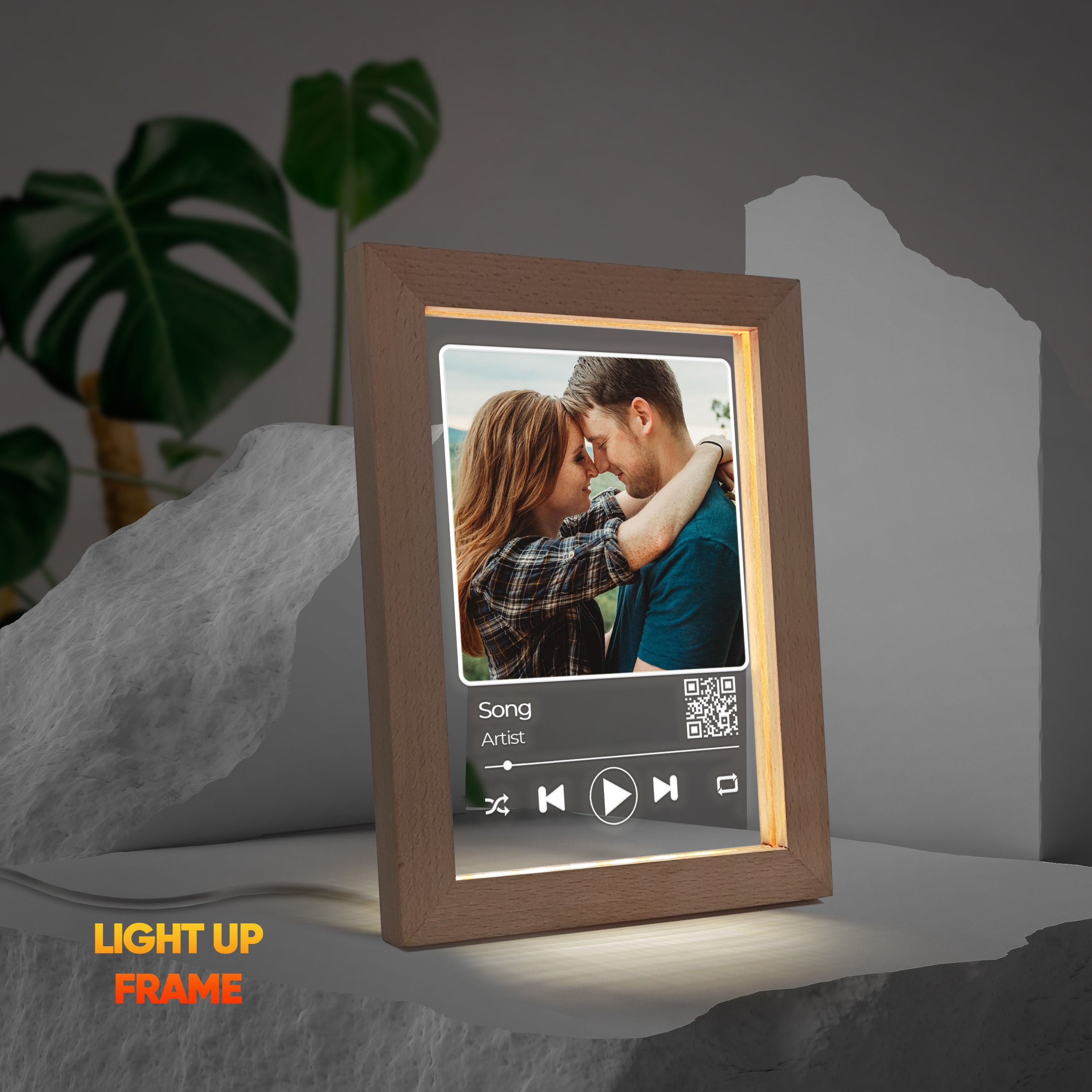 Scannable Music Plaque Personalised LED Illuminated Frame Custom