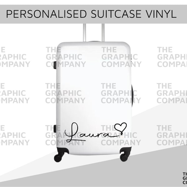 Personalised Suitcase Vinyl Sticker Decal