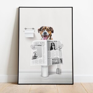 CUSTOM PET PORTRAIT from photo/ Custom Dog/ Pet in Toilet Print/ Animal in Tub/ Bathroom Art/ Personalized gifts/ Pet Gift/ Pet Humour