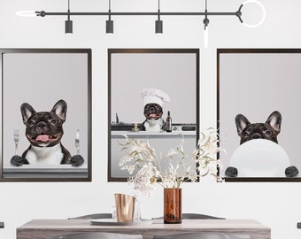 CUSTOM PET PORTRAIT from photo/ Custom Dog/ Pet Kitchen Print/ Animal Cooking/ Kitchen Art/ Personalized gifts/ Pet Gift/ Digital File