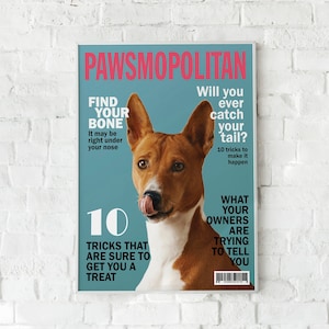 CUSTOM PET PORTRAIT/ Pet From Photo/ Pet on Magazine Cover/ Custom Dog Picture/ Personalized Cat Picture/ Magazine Poster/ Custom Gift