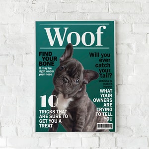 CUSTOM PET PORTRAIT/ Pet From Photo/ Pet on Magazine Cover/ Custom Dog Picture/ Personalized Cat Picture/ Magazine Poster/ Custom Gift