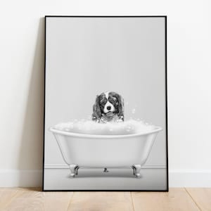 CUSTOM PET PORTRAIT from photo/ Custom Dog/ Pet in Toilet Print/ Animal in Tub/ Bathroom Art/ Personalized gifts/ Pet Gift/ Pet Humour