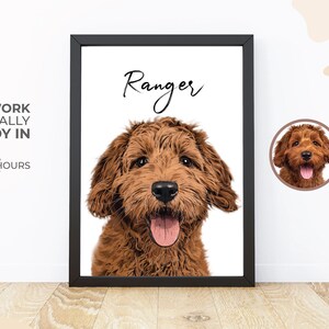Custom Pet Portraits Using Pet Photo Personalized Digital Dog Portraits Cat Portraits Custom Dog Portrait Custom Pet Art Pet Cartoon Drawing