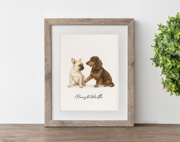Custom Pet Portrait| Dog Watercolor Painting From Photo| Pet Portrait ...