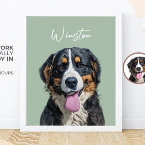 Custom Pet Portraits Using Pet Photo Personalized Digital Dog Portraits Cat Portraits Custom Dog Portrait Custom Pet Art Pet Cartoon Drawing