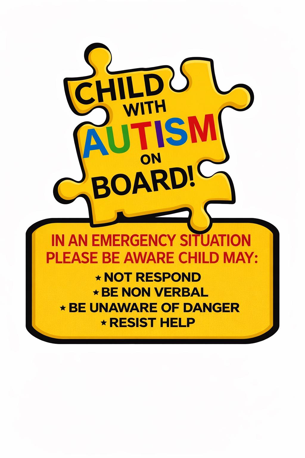 Autism Safety Awareness Sign - Etsy