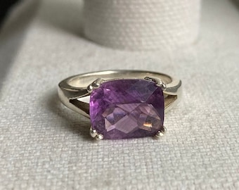 Sterling Silver Vintage Amethyst Ring