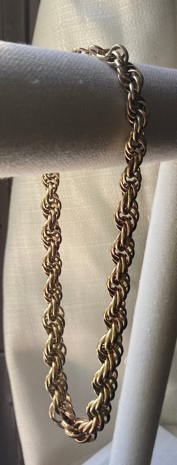Vintage Gold Toned Choker Necklace