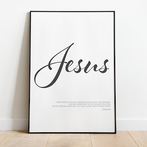 Isaiah 9:5 - Bible verse to print - Christian poster - Christian wall decoration - Black/White - Christmas gift - Jesus - Prince of Peace
