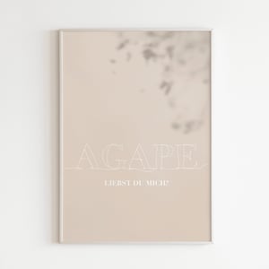 AGAPE - Do you love me? - Bible verse to print - Christian poster - Christian decoration - Love