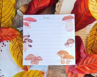 30 sheet Notepad Vintage Mushroom Study - cottagecore - papeterie - stationery - cute - aesthetic - bloc note - handmade - Goblincore - fall