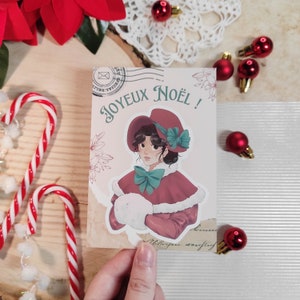 Carte de Voeu Vintage Christmas - print A6, art, illustration, fêtes de fin d'année, victorian era, stationery