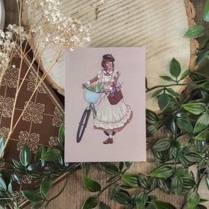 Print A6 Vintage Spring - carte - cottagecore - cozy - cute - papeterie - fleurs - printemps