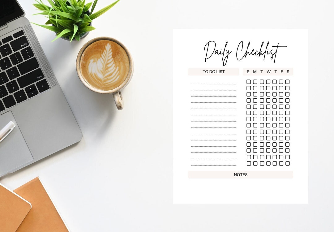 Daily Checklist - Etsy