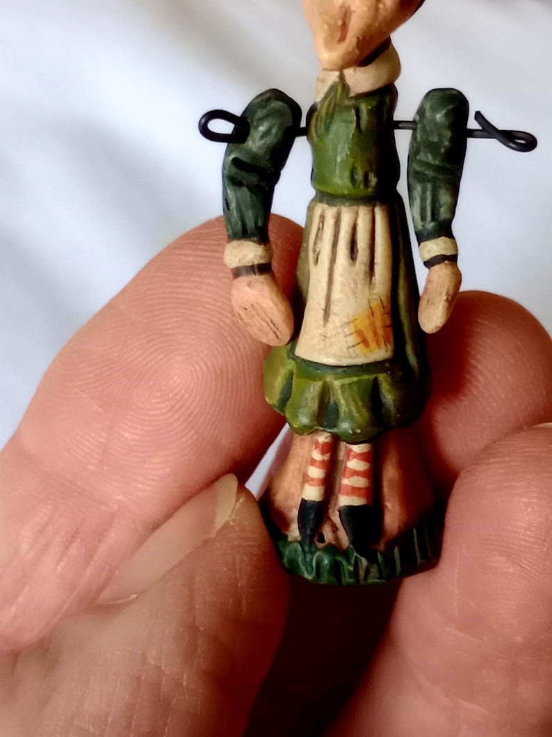 Vintage Halloween Poliwoggs Primitive Folk Art Witch Figurine With ...