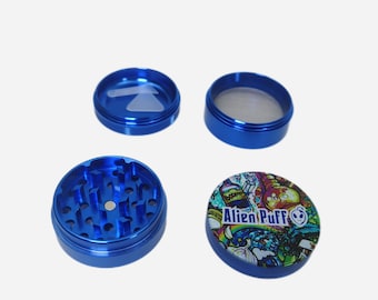 Customised Herb Grinders, 50mm, 4-Parts Aluminium Grinders, with Your design,