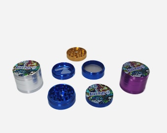 Customised Herb Grinders, 63mm, 4-Parts Aluminium Grinders, with Your design,
