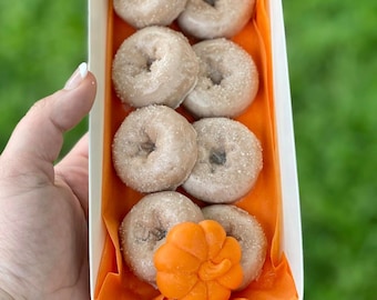 Pumpkin Sugar Donuts, Wax Melts, Realistic Melts, Soy Wax, Donut Wax Melts, Fall wax melts, Unique wax melts, Pumpkin Wax Melts