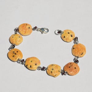 Chocolate Chip Cookie Bracelet / Polymer Clay Jewelry / Miniature Food Accessories