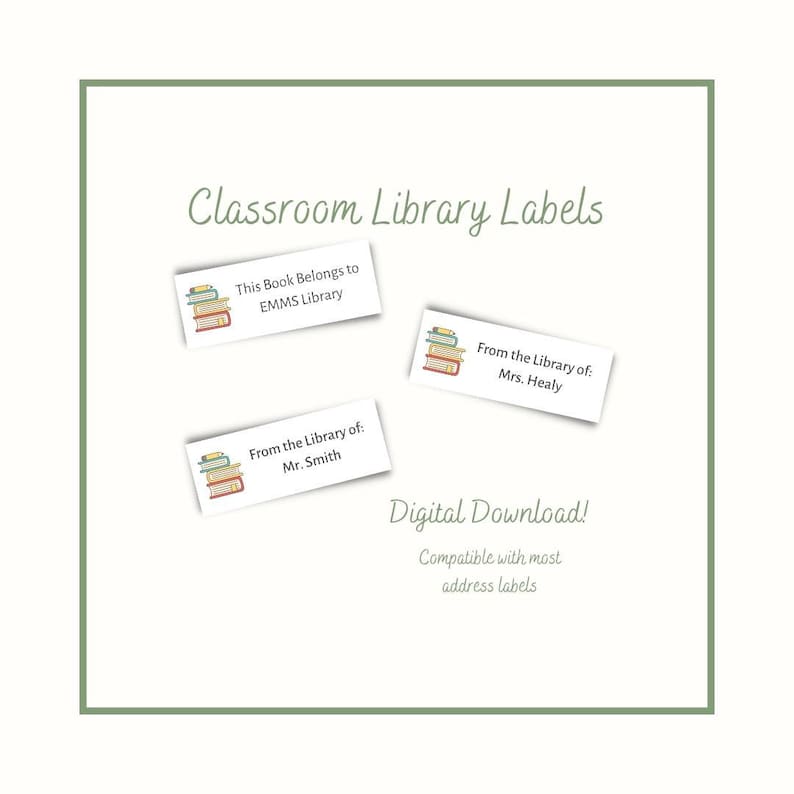 Classroom Library Labels Etsy