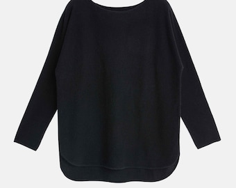 90% Wool Long Sleeved Boatneck Sweater