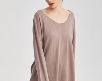 100% Cashmere Plush Pullover Top/ Super Soft and breathable