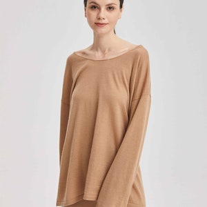 100% Cashmere Plush Pullover Top/ Super Soft and breathable image 3