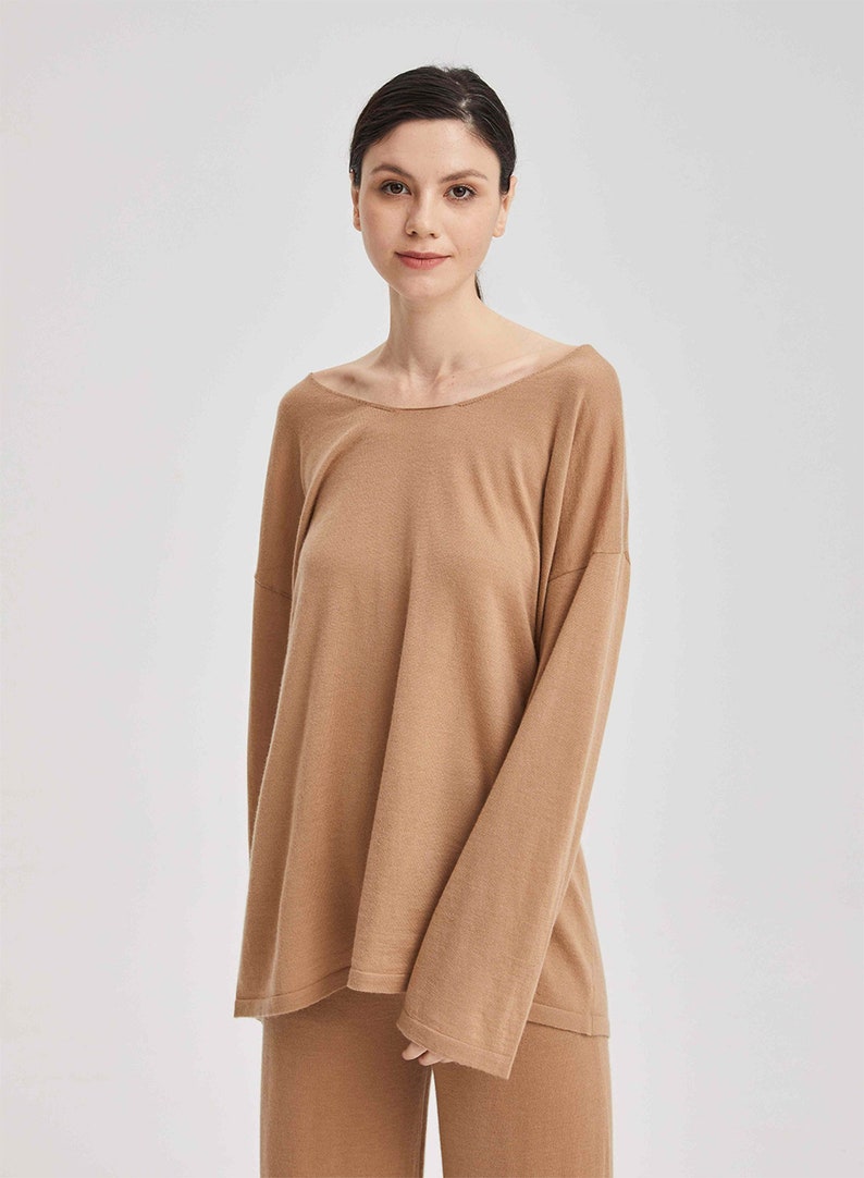 100% Cashmere Plush Pullover Top/ Super Soft and breathable image 3