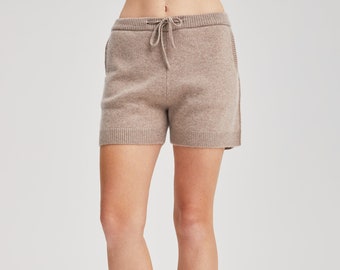 Girls Mid Rise Drawstring Knitted Shorts/ Cashmere Wool Blended/ Super Comfy