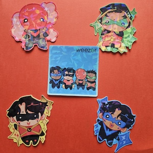 Holografische stickers Batboys