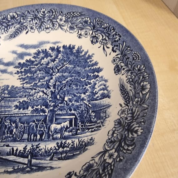 Buy Set of 2 Vintage Churchill England Blue & White Transferware