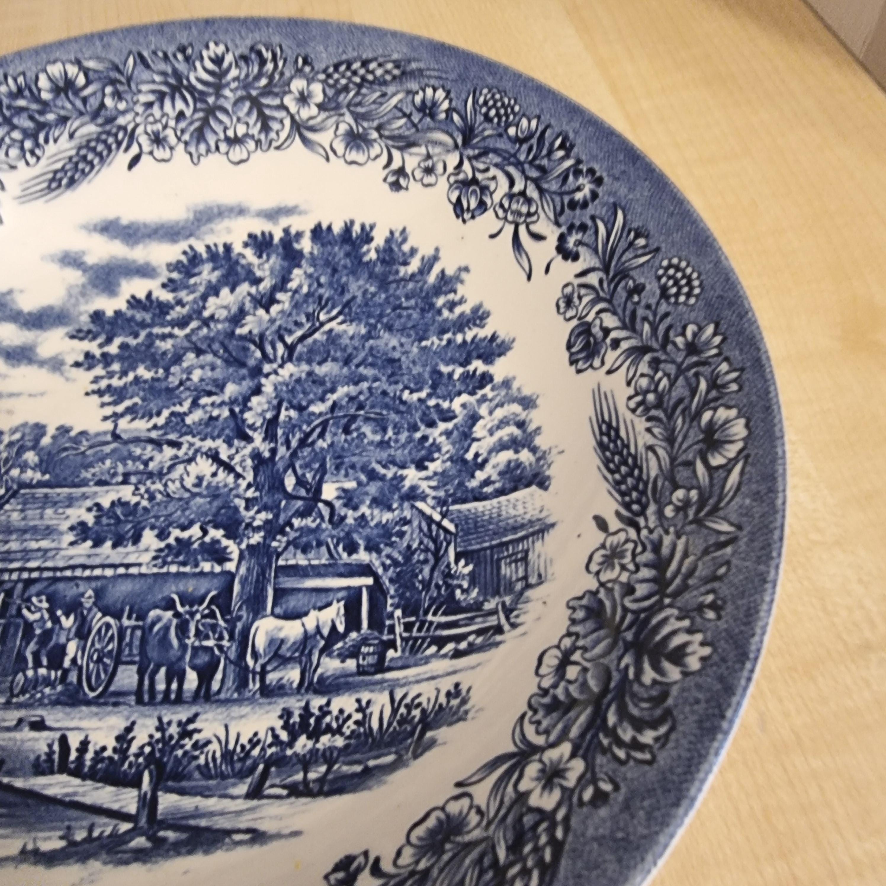 Buy Set of 2 Vintage Churchill England Blue & White Transferware