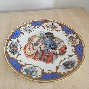 Limoges Porcelain Collector Plate – Bluebeard Barbe-Bleue by Jégou, 1983 Première Édition, Decorative Wall Plate