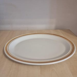 33 cm großer Royal Doulton Lambeth Speiseteller England mit Zimtmuster