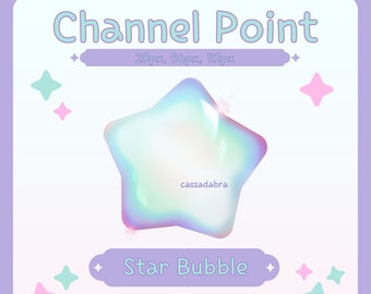 Bubble Star Channel Points Icon for Twitch | Twitch Channel Points Redeem | Twitch Emote | Stream Emote | Instant Download Star Bubble