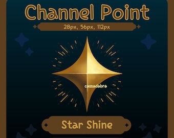 Golden Star Shine Channel Points Icon for Twitch | Twitch Channel Points Redeem | Twitch Emote | Stream Emote | Instant Download