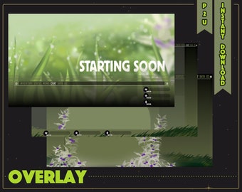 Grounded Grass Overlay | Grounded Inspired Overlay | Streaming Overlay | Animated Scenes | Overlays + Scenes + Just Chatting | Vtuber