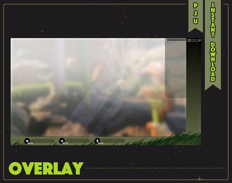 Left Overlay Grounded Grass Overlay | Grounded Inspired Overlay | Streaming Overlay ...