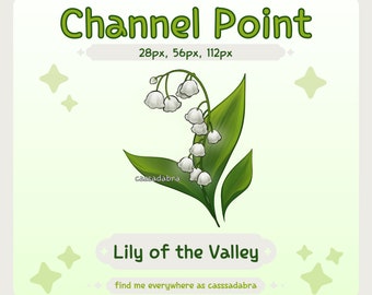 Lily of the Valley Channel Points Icon for Twitch | Twitch Channel Points Redeem | Twitch Emote | Stream Emote | Instant Download May Flower