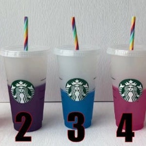 Starbucks Color changing Cold Cup  24oz / Cold Cup/Starbucks Reusable Cup 24oz/ Plain Starbucks Cup/ Starbucks Blank Cup/ Starbucks