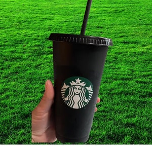Clear or Black Starbucks Reusable Cup 24oz/ Plain Starbucks Cup